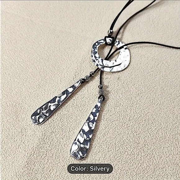 Vintage Celtic Statement Necklace, Bohemian, Boho, Tribal Toggle Hammered - Picture 4 of 6